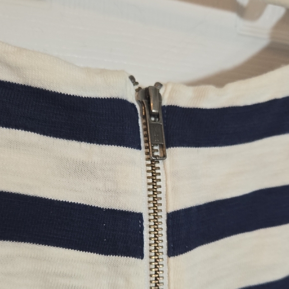 Madewell Navy and White Striped Pencil Dress - Picture 7 of 9